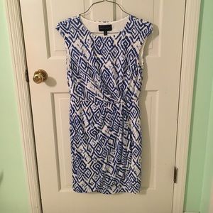 Donna Morgan blue and white dress, size 8