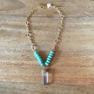 NEW turquoise and gem necklace