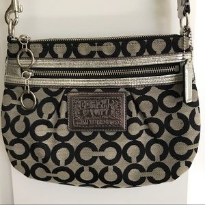 Coach Poppy Pop C Black Fabric Crossbody Bag