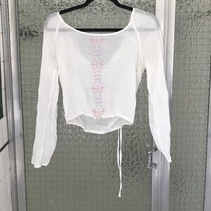 blu pepper long sleeve crop top