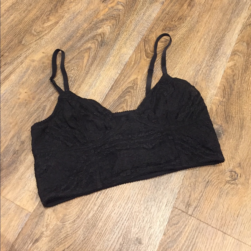 Free People Lace Cropped Bustier Bralette