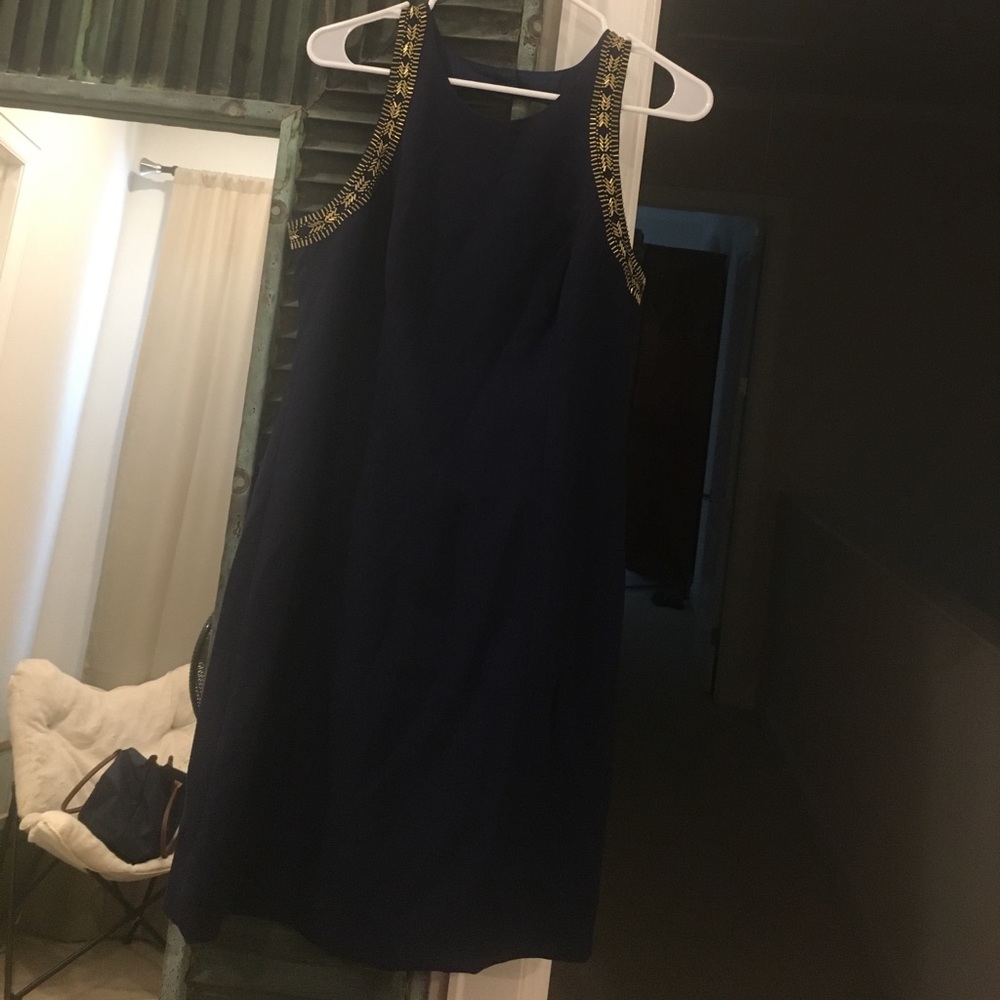 lilly pulitzer navy blue chrissy shift dress