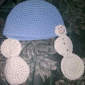 Snowman baby hat