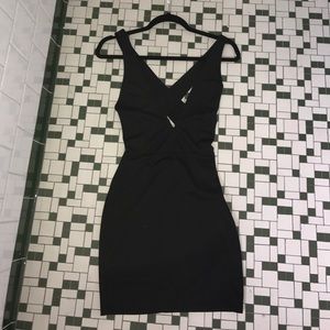 Cross back bodycon dress