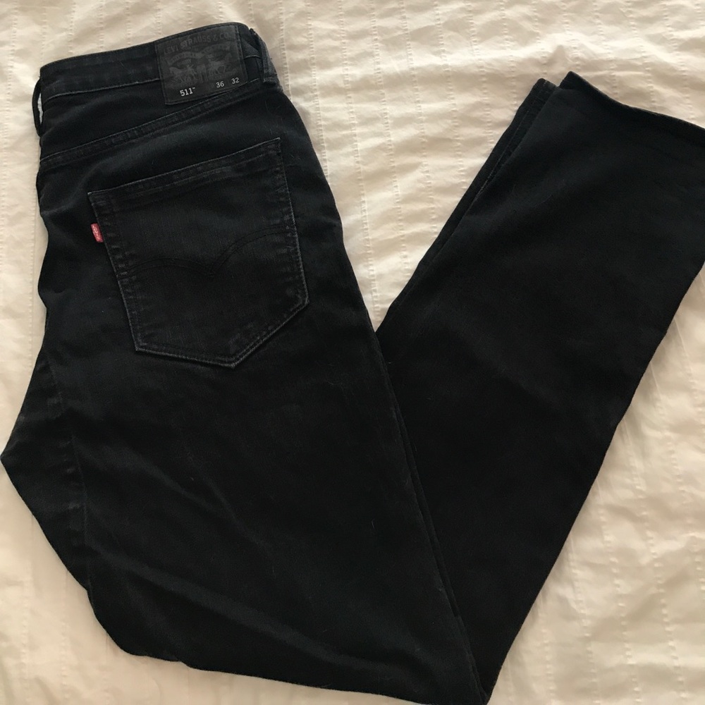 Men's Levi's brand 511 style black jeans