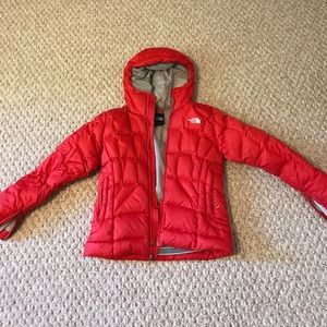 Red North Face Down Coat