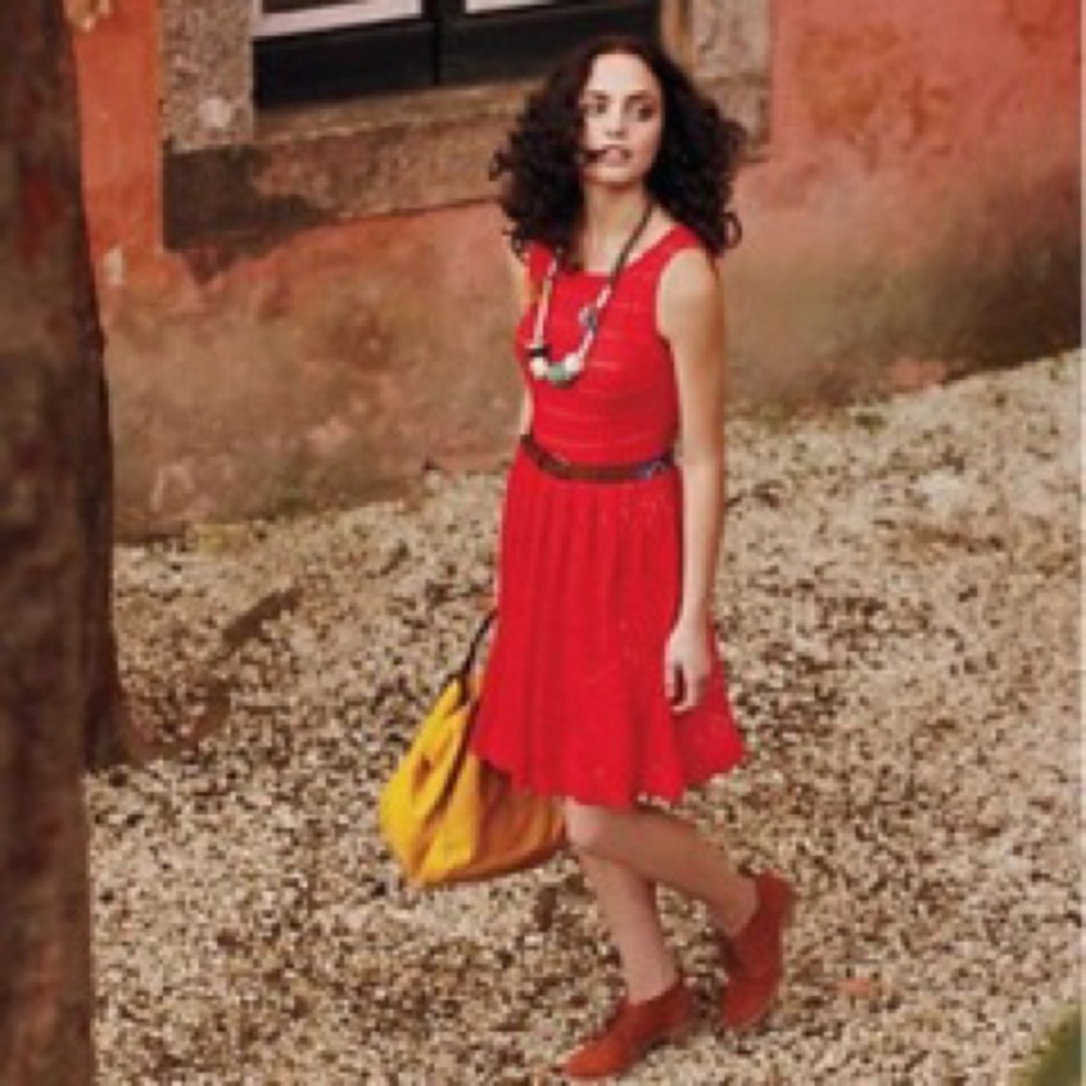 Anthropologie red eyelet sundress.