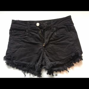 American Eagle Frayed Hem Hi-Rise Festival Shorts