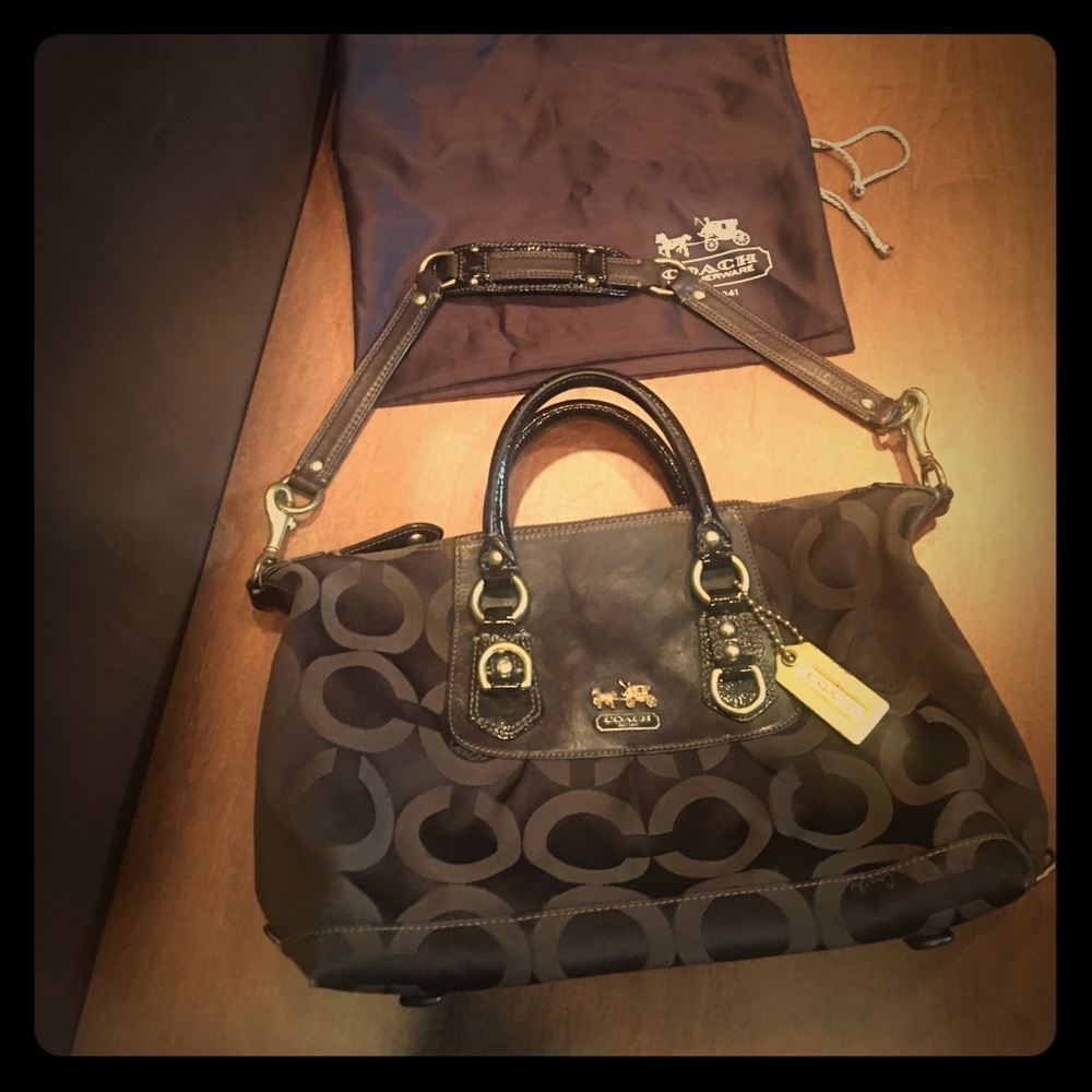 Vintage Coach Madison Op Art Sabrina Purse