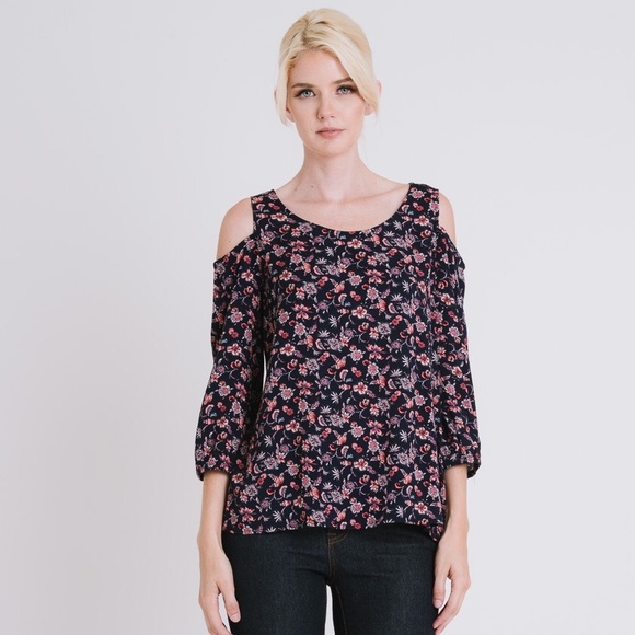 🌹 Charlotte Navy Top - Picture 1 of 3