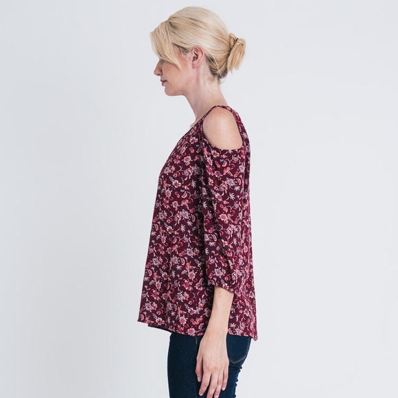🌻 Charlotte Burgundy Top - Picture 2 of 3