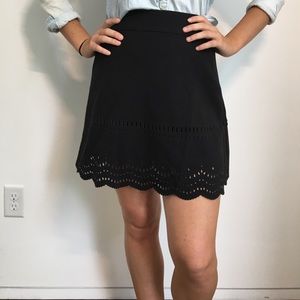 Black Eyelet Skirt