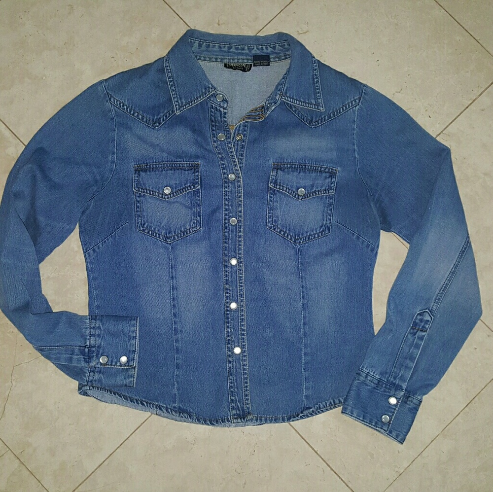 Periscope denim  long sleeve shirt M