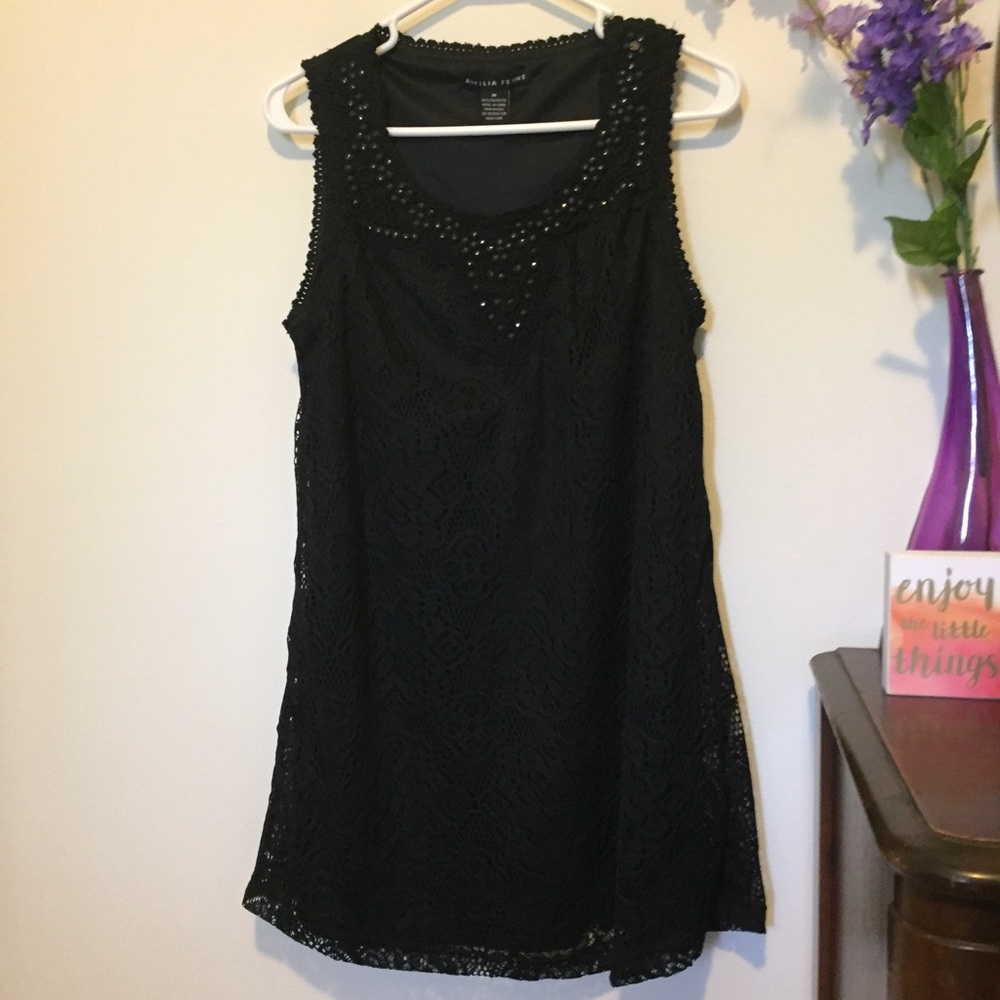 Mini Black Lace Dress
