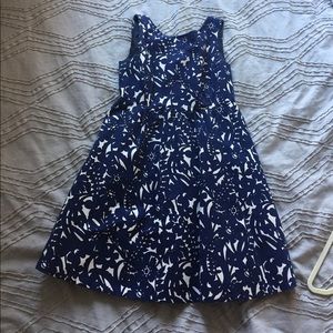 Zara blue and white Aline dress