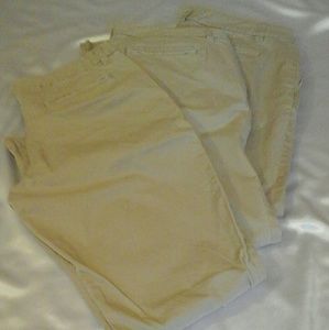3 pairs of khaki slacks