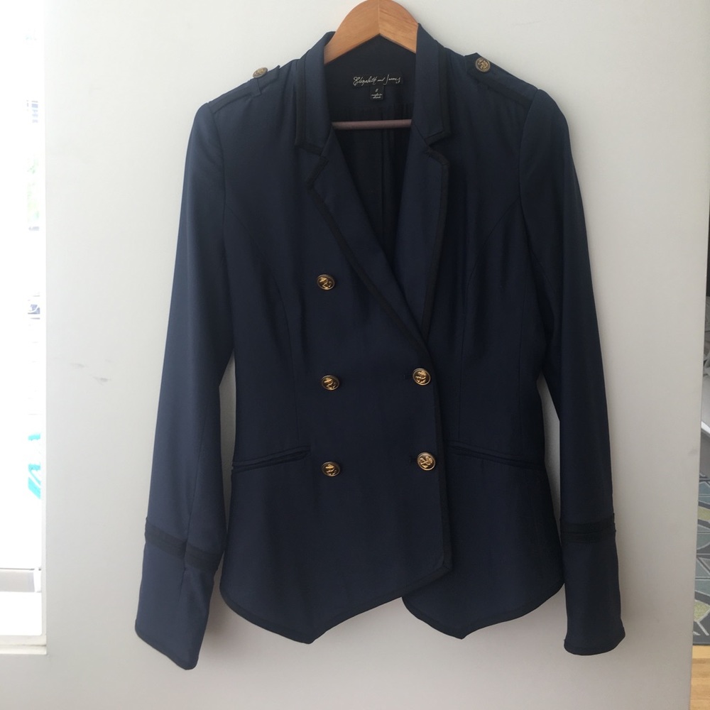 Elizabeth and James navy style blazer