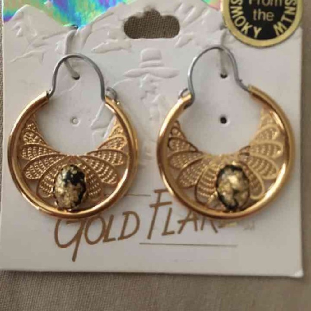 Gold Flake Earrings