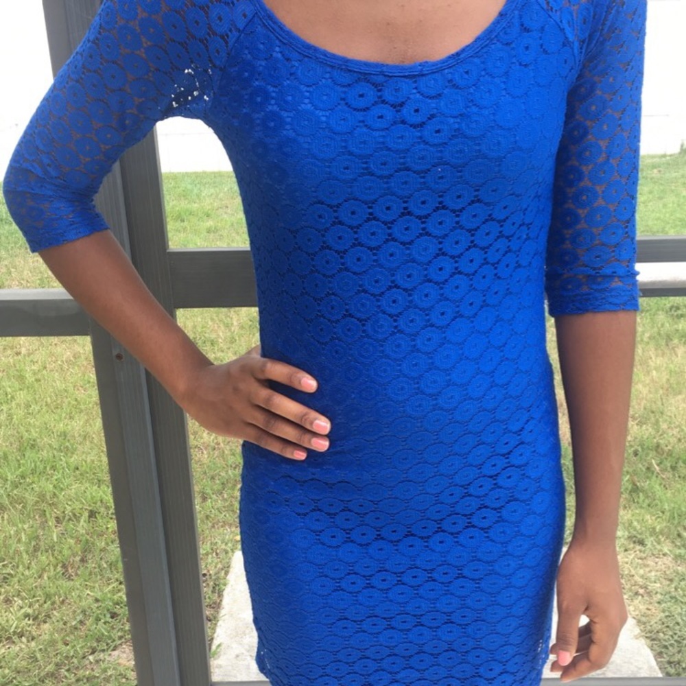 Brand new. Never worn. Royal blue mini dress