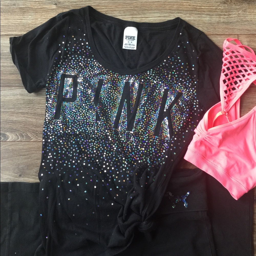PINK Sequin T-Shirt