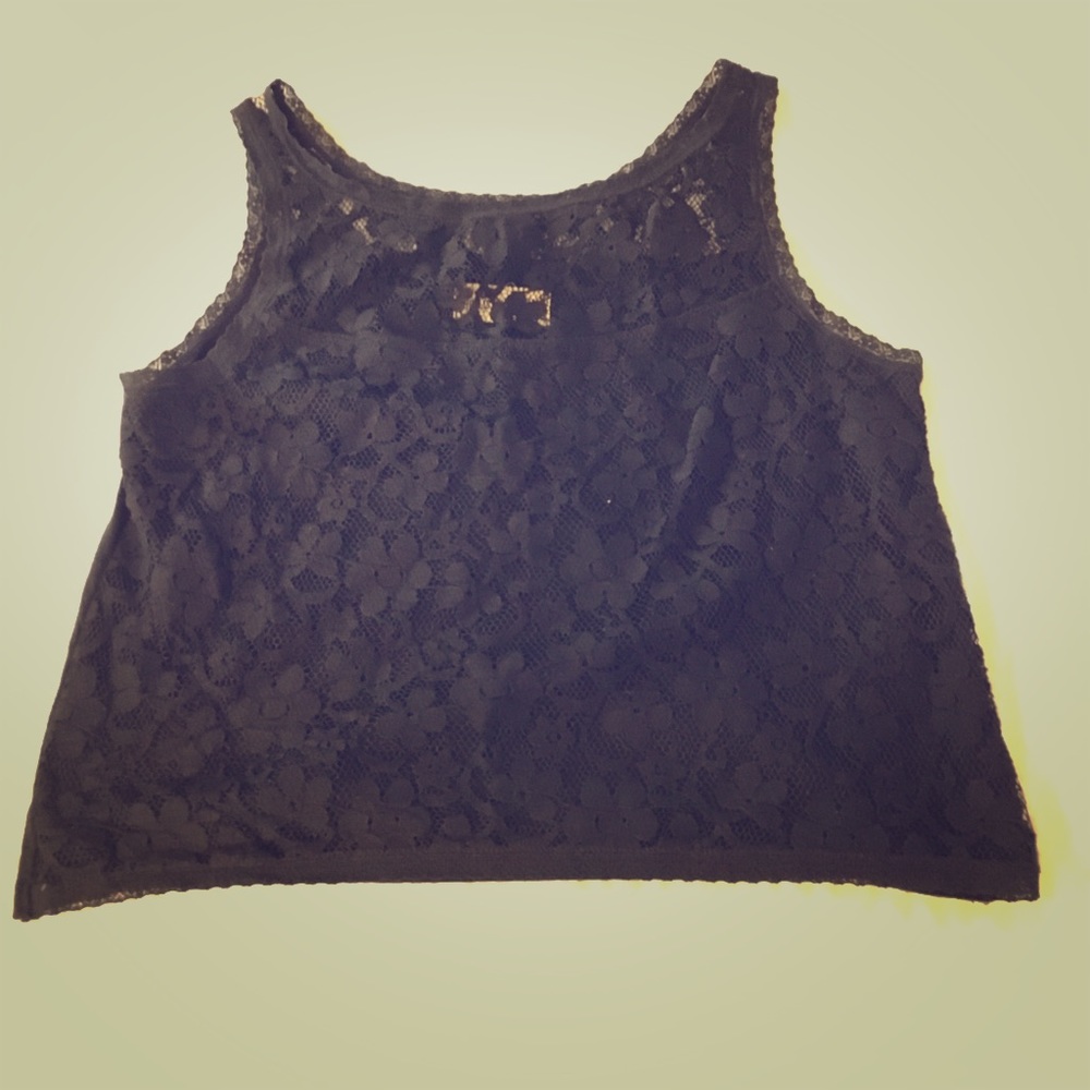 Navy Lace Tank