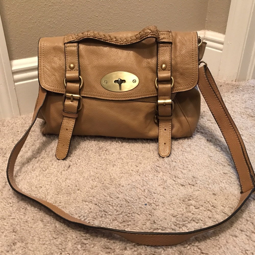 Genuine Leather Crossbody Messenger Bag- Like New!
