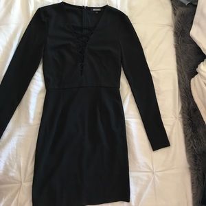 Misguided black dress w/laceup