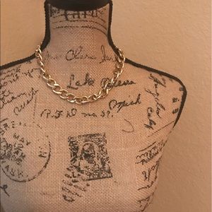 Gold link necklace