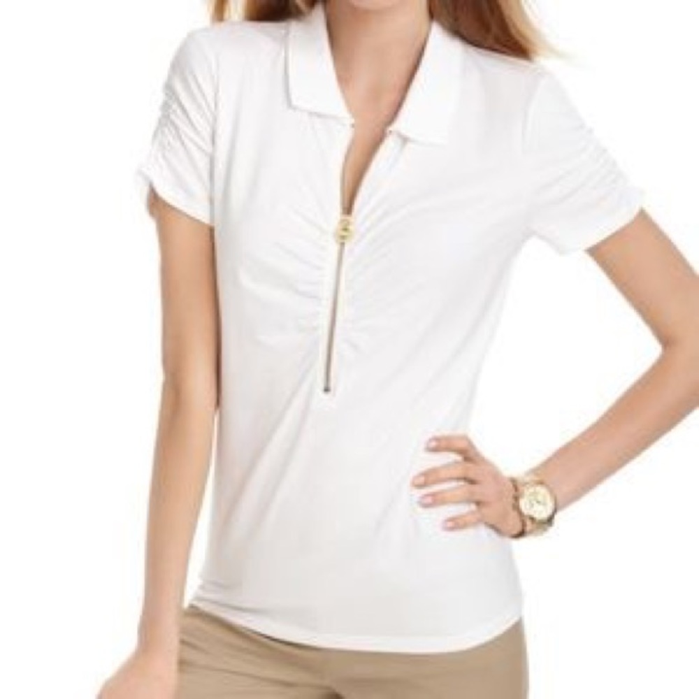 Michael Kors zip up polo