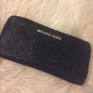 MK Black python wallet