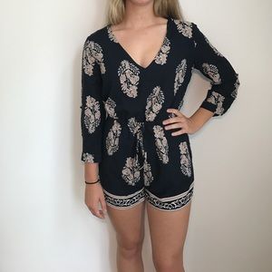 Blue floral Xtarena romper