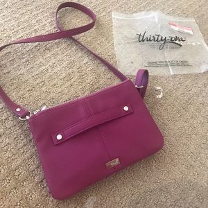 NWT JEWELL BY THIRTY-ONE PURPLE CROSSBODY BAG