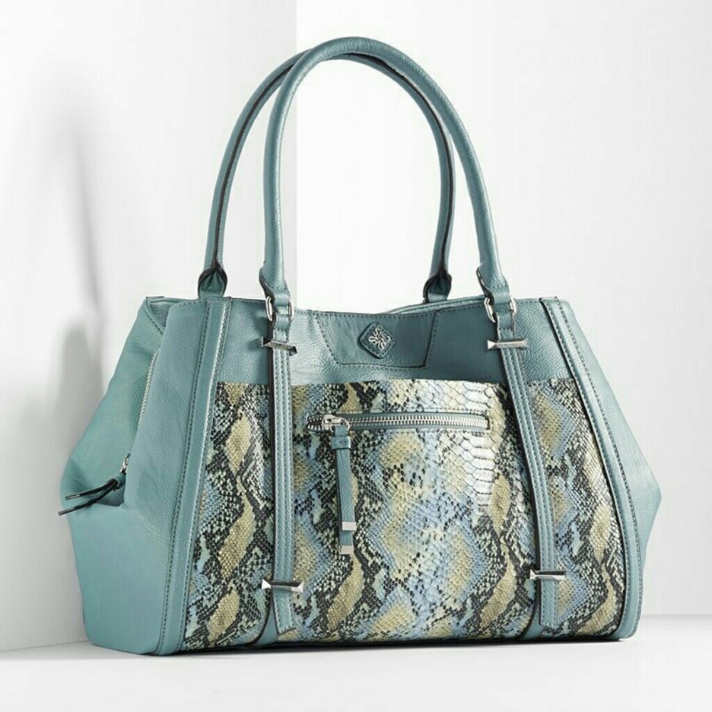Simply Vera Wang Teal Snakeskin Faux Leather