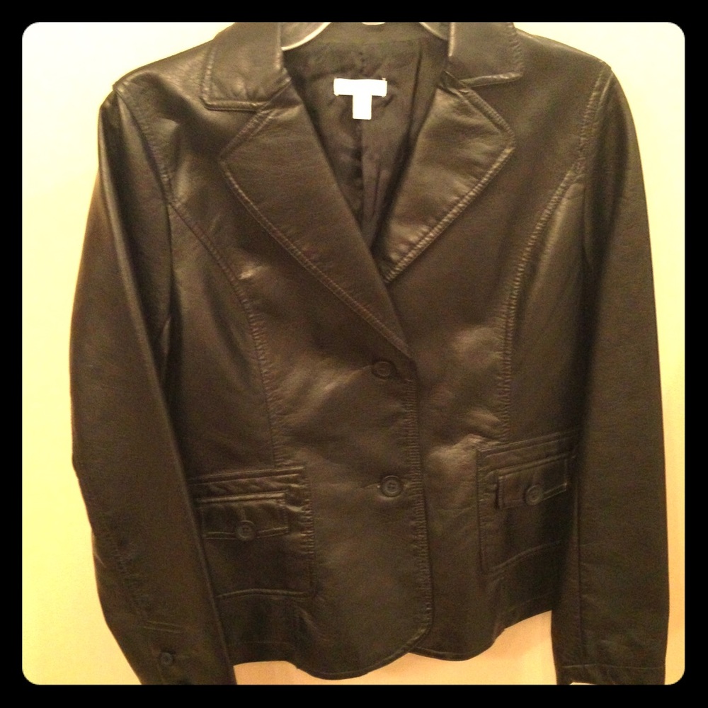 SOLD Black Leather Jacket