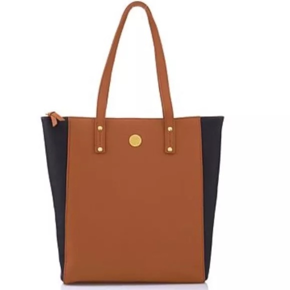 Joy Mangano Handbags - Saffiano Leather Zippered Tote/Shopper with RFID