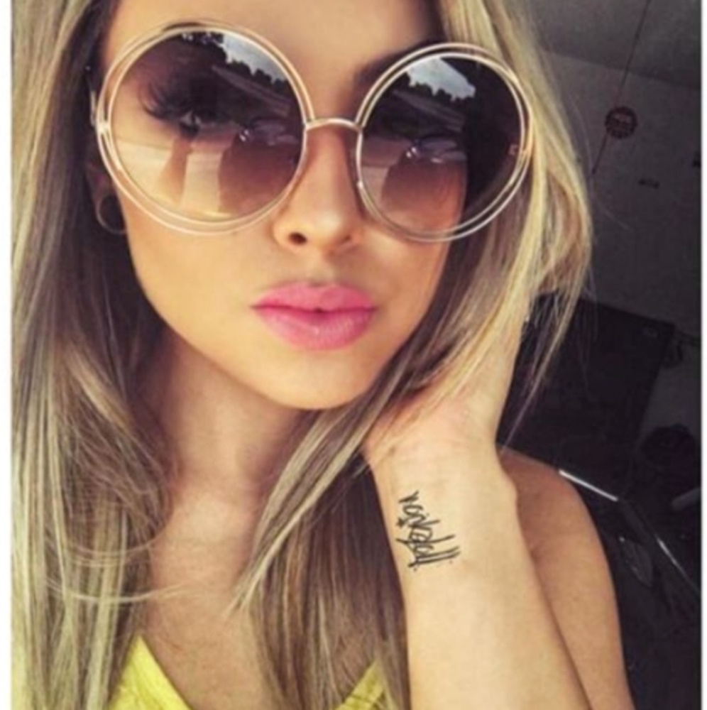 Double Circle Oversized Round Sunglasses