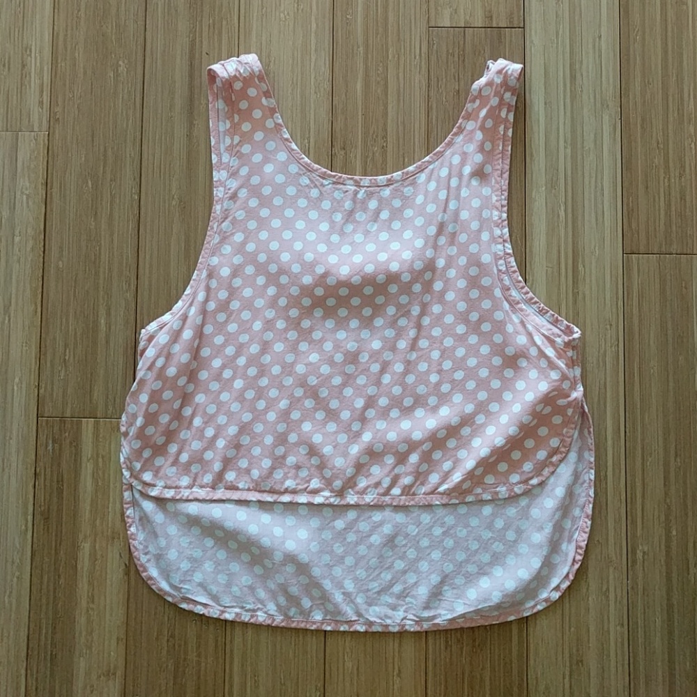 Pink polka dot crop top