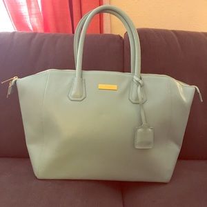 Joy & Iman oversized light turquoise bag