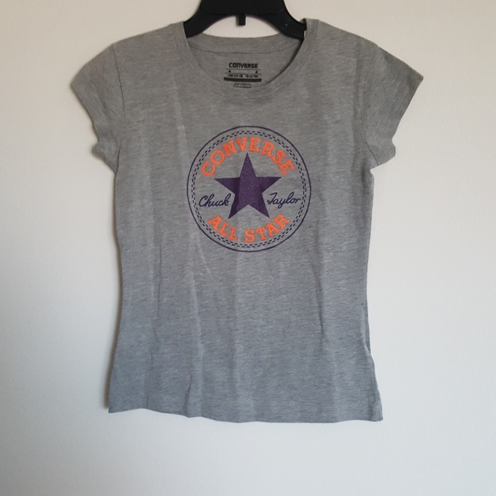 🔴 2 for $10   *NWT* CONVERSE Gray Tee Shirt