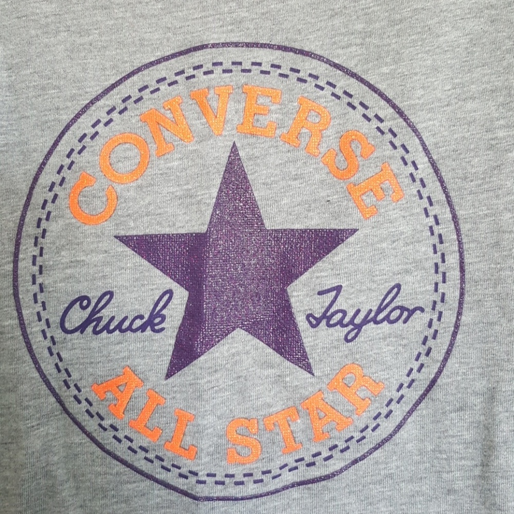 🔴 2 for $10   *NWT* CONVERSE Gray Tee Shirt - Picture 3 of 4