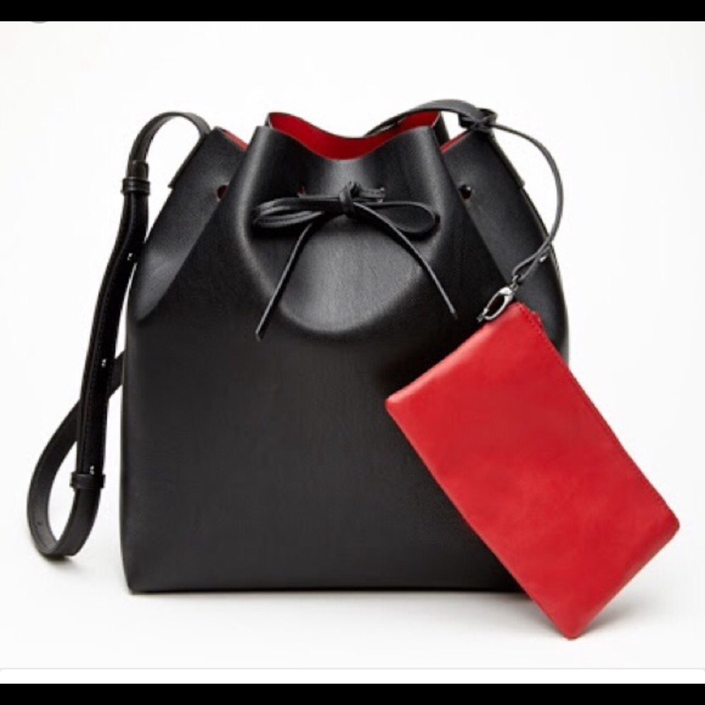 Forever 21 black / red bucket bag