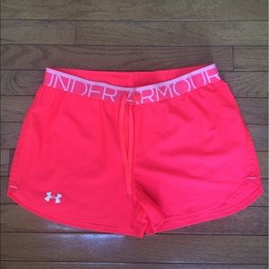 Women's Neon Pink Under Armour Shorts