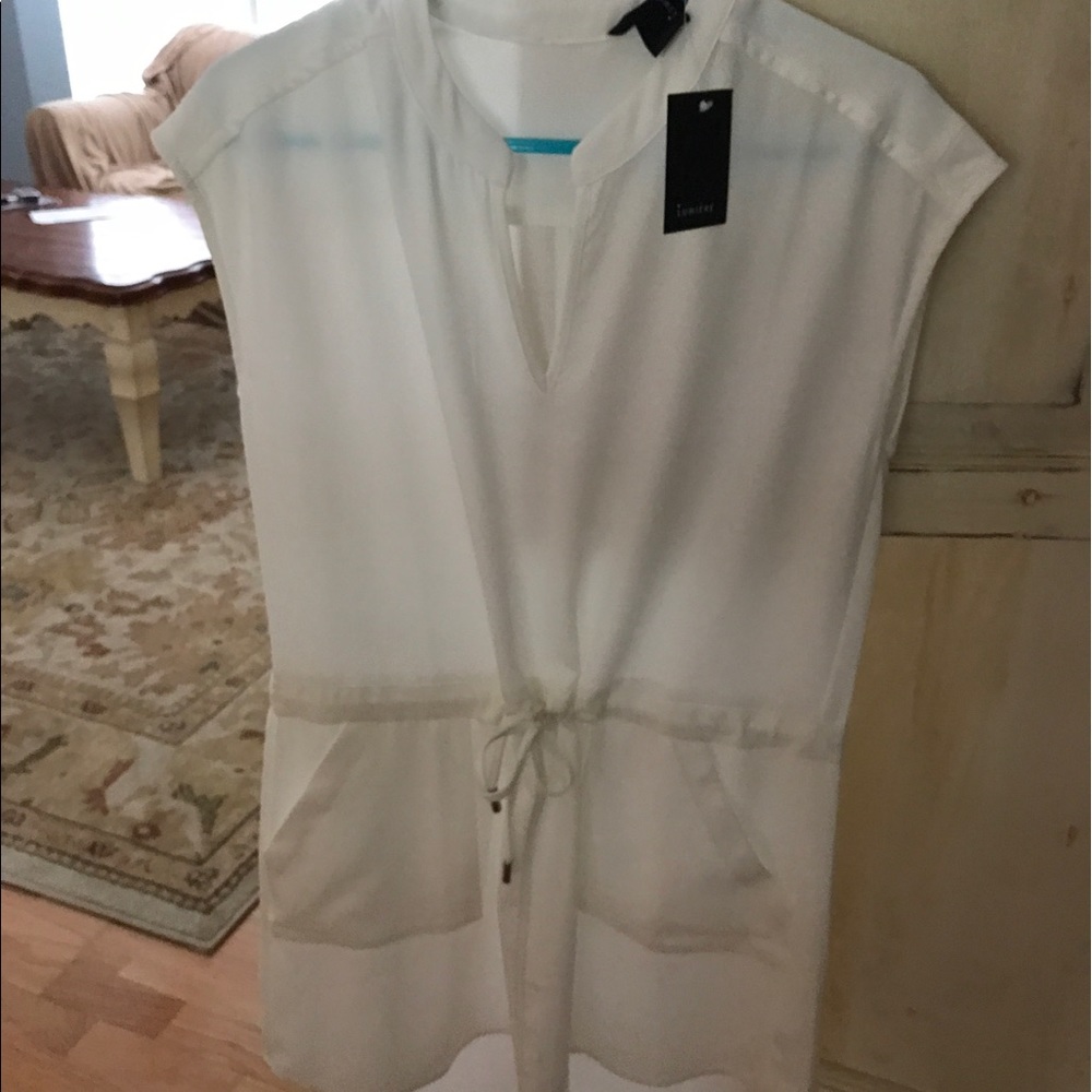 SALE!!!!!!!White draw string waist dress