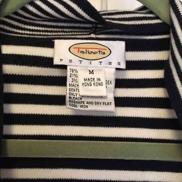 Talbots b/w cream sweater - Picture 3 of 3