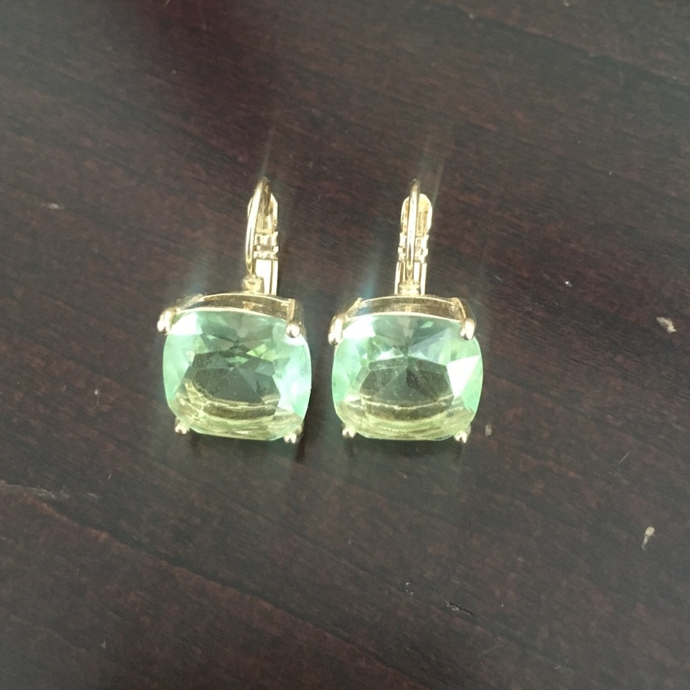 Light Green Gem Earrings