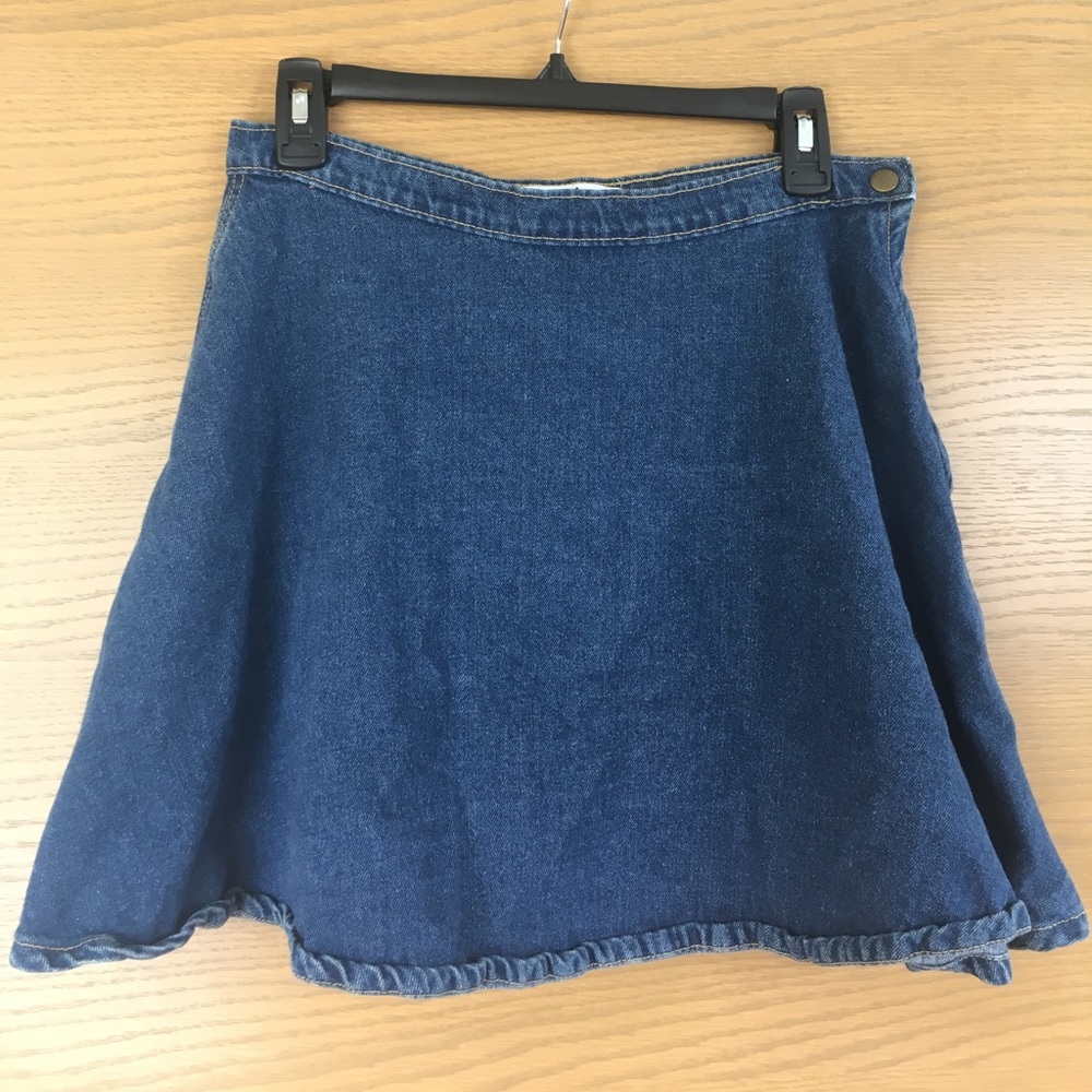 American Apparel blue jean skirt size large