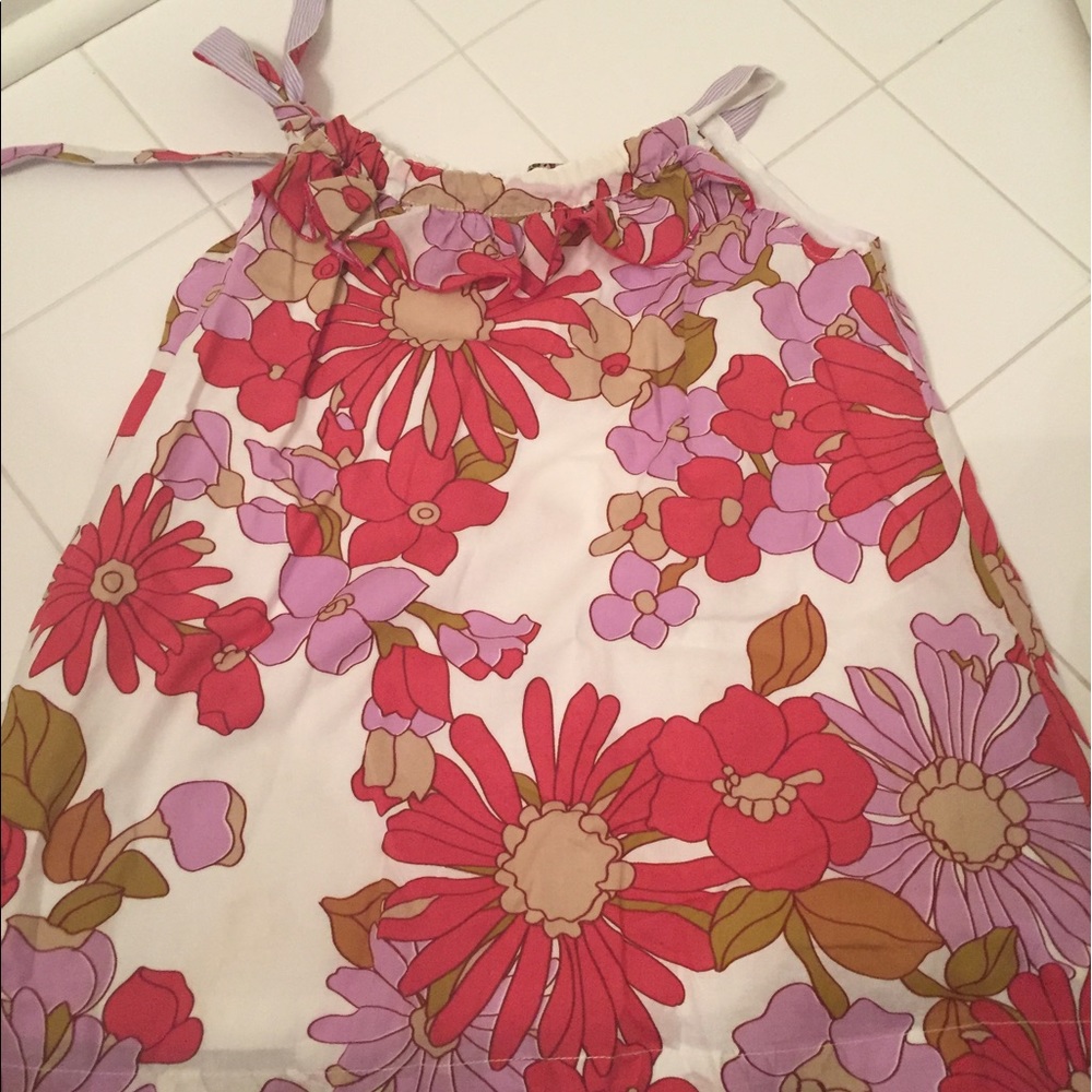 Tie shoulder cotton sun dress