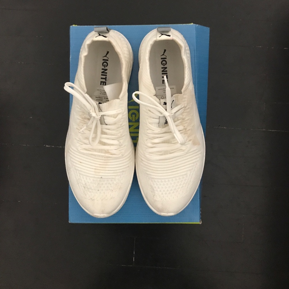 White Puma Ignite ProKnit sneakers