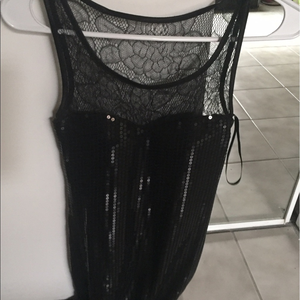 Black sequin dress
