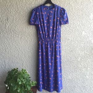 VINTAGE Print Midi Dress VINTAGE Print Midi Dress